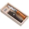 Opinel Wooden Gift Box Nº8+sheath Taschenmesser 8.5 cm