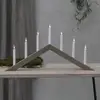 Kerzenleuchter Arrow, flach, 7flammig, grau