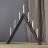 Kerzenleuchter Arrow, spitz, 7flammig, schwarz