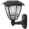 Solar-Wandleuchte ,Felix', Wandlaterne mit Solarpaneel, LED, schwarz, ...
