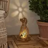 LED-Solar-Dekolampe Oxidog, Höhe 33 cm, rostfarben, IP44