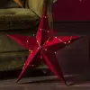 Dekostern Velvet mit Dew Drop LED-Lichterkette rot