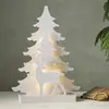 LED-Dekoleuchte Grandy, Rentier und Tannen, 41 cm