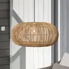 PR Home Außenhängeleuchte Zuri, Rattan, Ø 61 cm, Stecker
