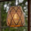 PR Home Außenhängeleuchte Lollo, Rattanoptik natur, Ø 28 cm