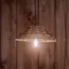 PR Home Außenhängelampe Lisen, braun, Stecker, Ø 27 cm