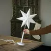 LED-Akku-Papierstern Noella, stahl/weiß, Höhe 62 cm