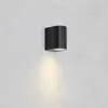 LED-Außenwandlampe Alor, schwarz, 1-flg., IP65, dimmbar