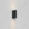 LED-Außenwandleuchte Alor, schwarz, 2-flg., IP65, dimmbar