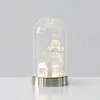 LED-Dekoleuchte Isla, chrom/klar, Nussknacker, Höhe 20 cm