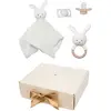 Jabadabado Baby-geschenk: Schmusetuch Hase Und Rassel