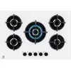 Electrolux EGG75372W, Weiß, Integriert, 75 cm, Gaskochfeld, Glas, 5 Zo...
