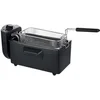 Emerio DF-120482, Fritteuse, 3 l, Doppel, Schwarz, Edelstahl, Drehregl...