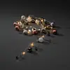 LED-Lichterkette, bunte Perlen, Kugeln und Sterne
