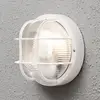 Außenwandlampe Elmas rund, weiß