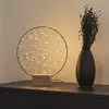 LED-Silhouette Kleiner Ring mit Holzfuß