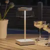 LED-Tischlampe Scilla mit USB, weiß