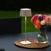 LED-Akku-Tischleuchte Capri, Höhe 36 cm, sandfarben, IP54