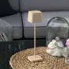 LED-Akku-Tischleuchte Capri, Höhe 25 cm, sandfarben, IP54