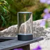 LED-Akku-Tischleuchte Edison, Höhe 23 cm, grau/klar, IP54