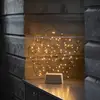 LED-Dekoleuchte 5 kleine Ringe, mit Holzfuß