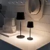 LED-Akku-Tischleuchte Vence, Höhe 22 cm, schwarz, IP54, USB