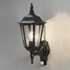 Außenwandlampe Firenze m. Sensor, stehend, schwarz