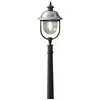Wegeleuchte Parma, schwarz, Metall, 118 cm hoch, E27, IP43