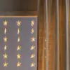 LED-Lichtervorhang Sterne 120-flammig, bernstein