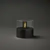 LED-Dekoleuchte mit Flammen-Effekt, Sockel schwarz