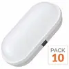 SILAMP Wandleuchte LED, 20W, weiß, oval, IP65   Packung mit 10 Stück  ...