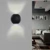 SILAMP Wandleuchte Schwarz Design LED Doppelstrahl IP54 6W - tralweiß ...