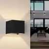 SILAMP Wandleuchte Schwarz Design LED 12W IP54 Quadratisch - Neutralwe...