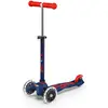Micro Kinderroller Mini Micro Deluxe faltbar LED marineblau verstellba...