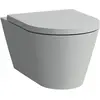 Laufen, Toilette + Bidet, Wand-WC KARTELL spülrandlos, Tiefspüler grau