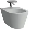 Laufen, Toilette + Bidet, Wandbidet KARTELL 1 Hahnloch-Ausführung grau