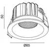 SLC LED-Einbau-Downlight OnePro Soft, weiß, 3.000 K, Alu
