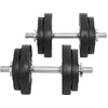 Gorilla Sports 100681-00007-0025, Verstellbare Kurzhantel, Vinyl, 21 k...