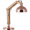 BELIANI Büroleuchte Kupfer Metall und Holz 53 cm Arm und Schirm verste...
