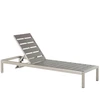 Beliani Gartenmöbel Sonnenliege: Graue Outdoor Relaxliege für die Terr...