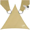 tectake Sonnensegel Dreieck-Beschattungstuch, UV 50+, Spannseile, Edel...