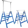tectake® 2er-Set Gerüstbock aus Stahl-Vierkantrohr mit Sicherheitsspin...