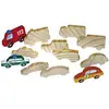 EDUPLAY 210-056 Holzfiguren Fahrzeuge, natur, 12-teilig (1 Set)