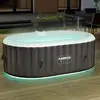 AREBOS Whirlpool aufblasbar 190x120 cm oval für 2 Personen mit Heizung...