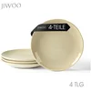 JIWOO Teller 4er Ø19,5cm, Speiseteller Steakteller Dessertteller Pasta...