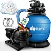 tillvex Sandfilteranlage Pool 10 m³/h inkl. 800g Filterbälle blau | Fi...