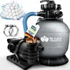 tillvex Sandfilteranlage Pool 10 m³/h inkl. 800g Filterbälle grau | Fi...