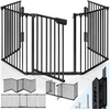 KIDUKU Ofenschutzgitter Kaminschutzgitter schwarz Baby Absperrgitter O...