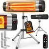 TRESKO Heizstrahler Infrarot 2500W mit Fernbedienung & Abdeckung | Wär...