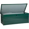 BELIANI Gartentruhe Dunkelgrün Metall 600 L 165 x 70 cm Wasserdicht Ab...